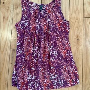 Eddie Bauer Purple,orange, white Sleeveless Women's Top! Like new!
